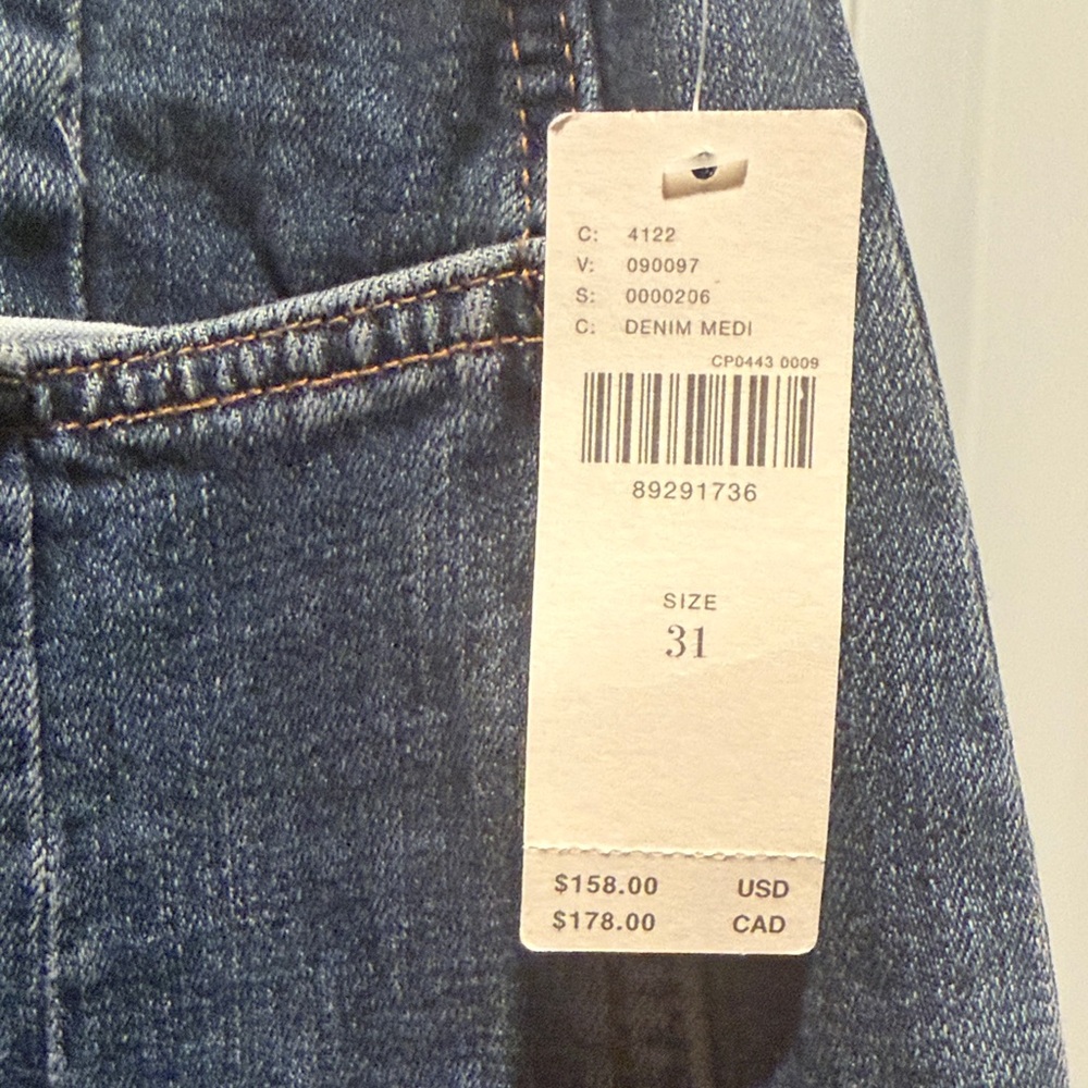 NWT Anthropologie Pilcro Kenna Mid Rise Heritage  Blue Camo Patch Barrel Jeans - Picture 13 of 13